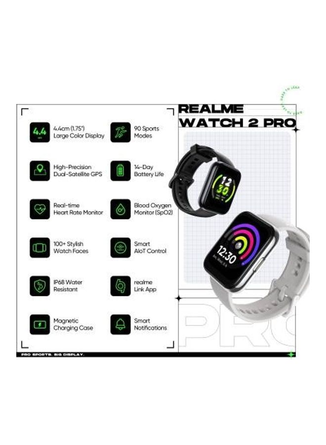 Waterproof Big Display Long Battery Life Pro Sports GPS Full Touch Screen Stylish Unisex Smartwach Black