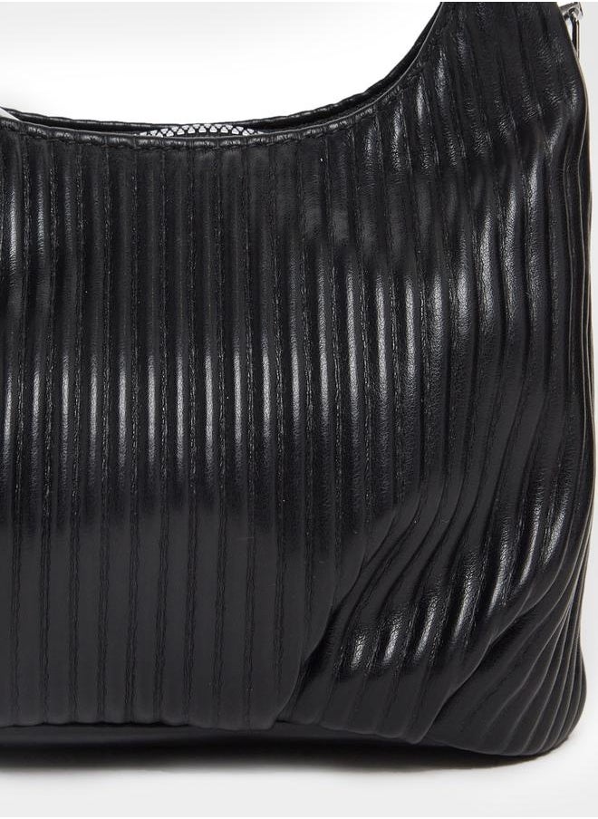 Textured Mini Handbag with Detachable Strap
