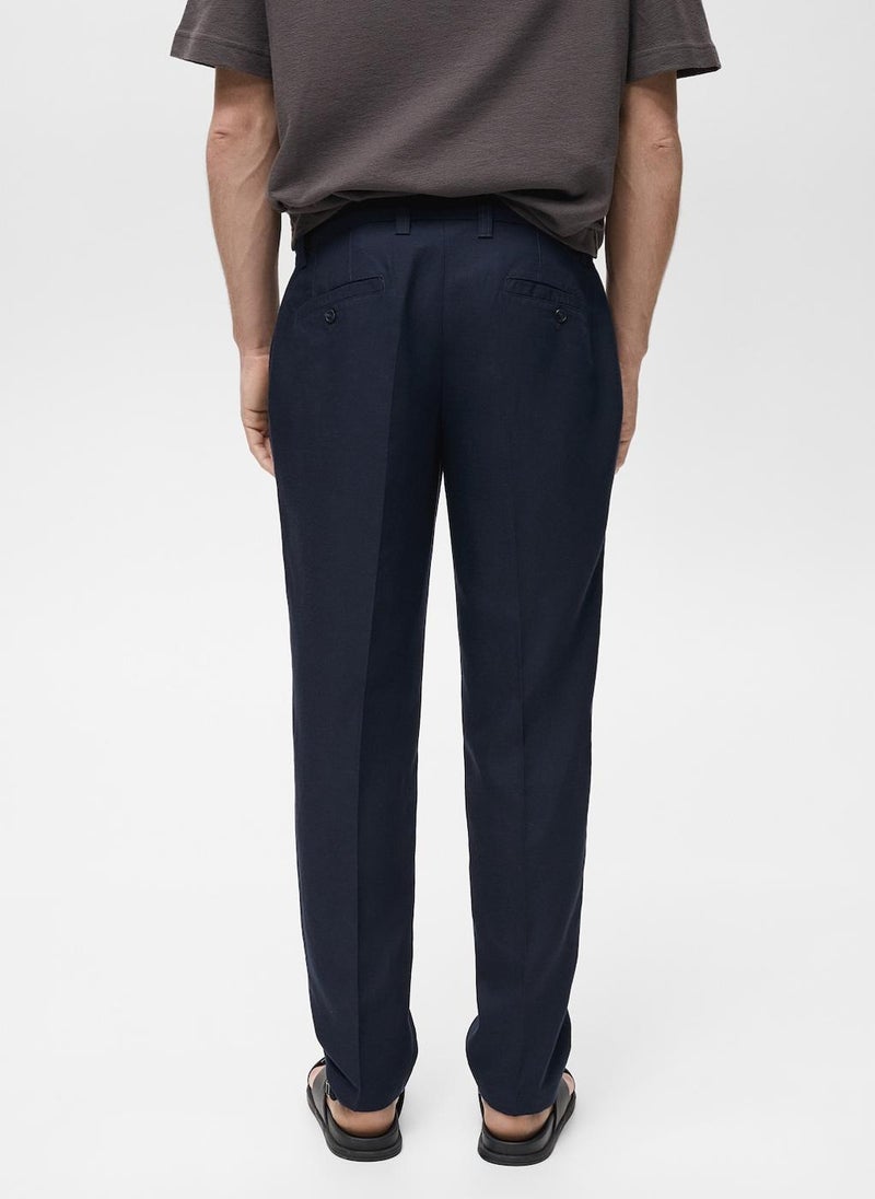 Regular-Fit Linen Pants
