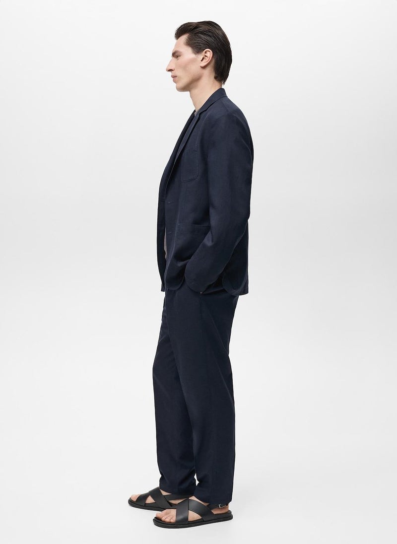 Regular-Fit Linen Pants