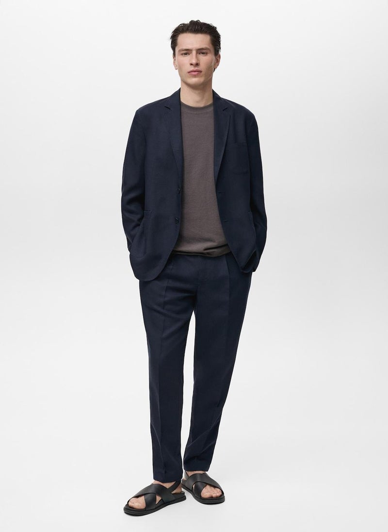 Regular-Fit Linen Pants