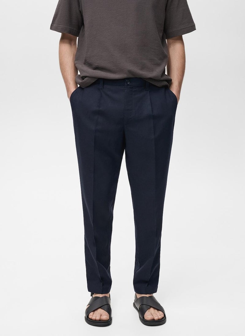 Regular-Fit Linen Pants