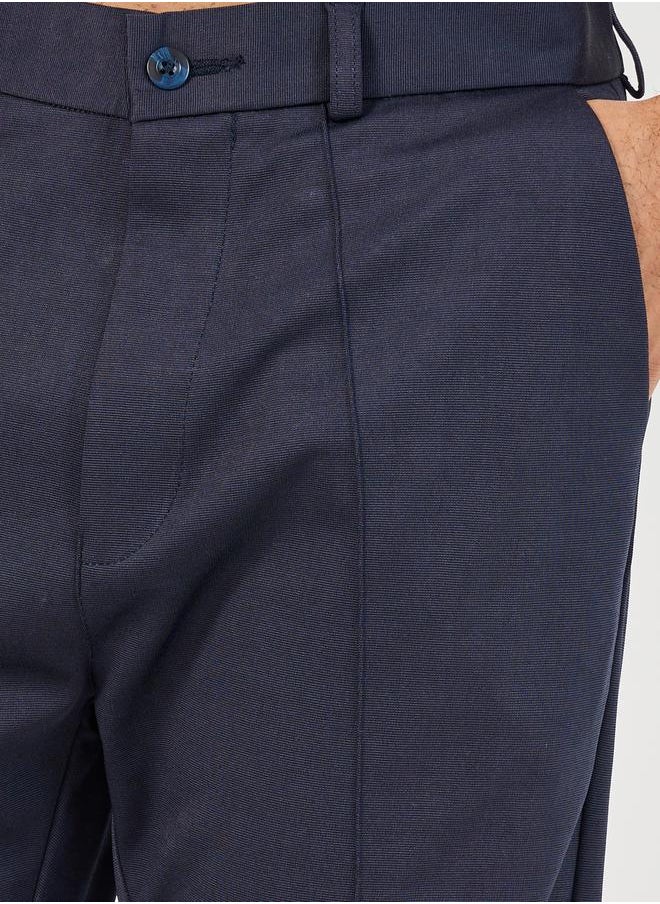 Front Pintuck Knit Slim Fit Pants