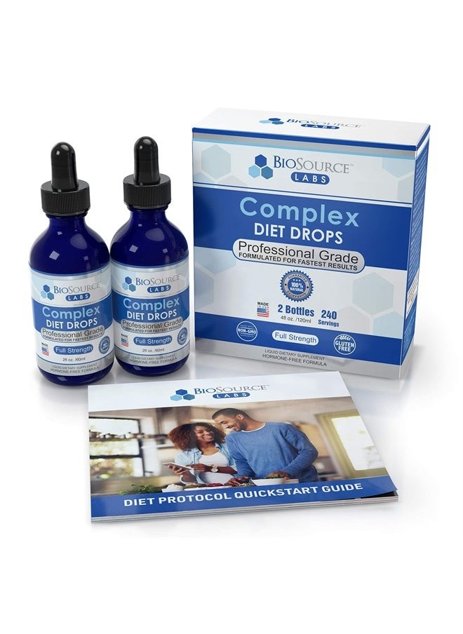 Complex Diet Drops – Best Natural Weight Management Drops for Men and Women (2 x 2-Ounce Bottle)