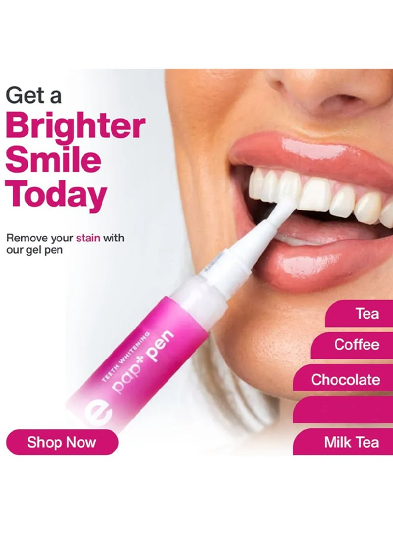 Teeth Whitening Pap Pen Sensitivity Free Peroxide Free Teeth Whitening Pen Overnight Teeth Stain Remover Removes Coffee Tea Stains Teeth Correcting Whitening Gel