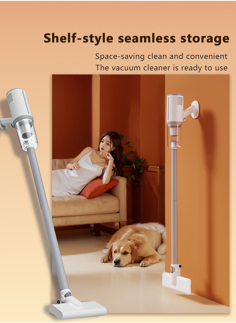 6M Wired Vacuum Cleaner, 600w/21000PA Powerful Suction, Smart Double Protection, 99.9% High Efficiency Filtration, Low Noise Silence, Home Cleaning Expert, White.
