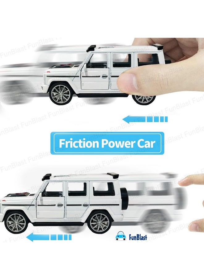 FunBlast Die Cast Car for Kids - Realistic Metal Car Toy, Toys Car for Boys, Birthday Gift for Boys, Pull Back Car with Open Close Door, Toy Car (Grey)
