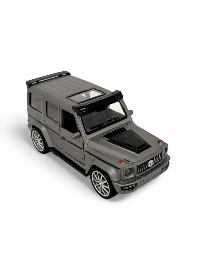 FunBlast Die Cast Car for Kids - Realistic Metal Car Toy, Toys Car for Boys, Birthday Gift for Boys, Pull Back Car with Open Close Door, Toy Car (Grey)