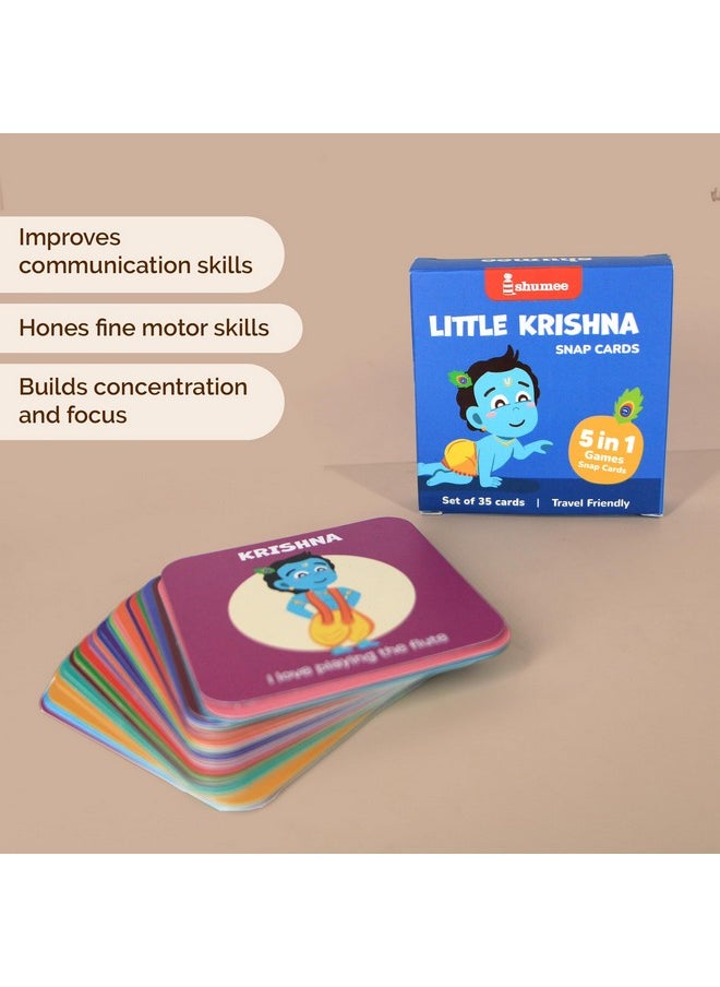 shumee Krishna Themed Matching Snap Card Game for Toddlers & Kids (4+ Years)- 35 Cards Fun Educational Game for Families