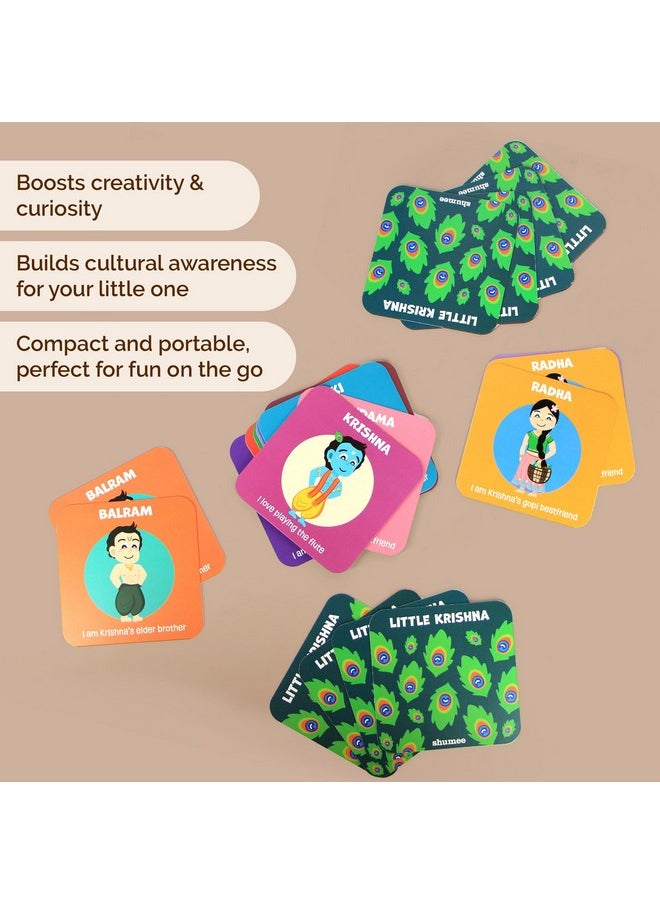 shumee Krishna Themed Matching Snap Card Game for Toddlers & Kids (4+ Years)- 35 Cards Fun Educational Game for Families