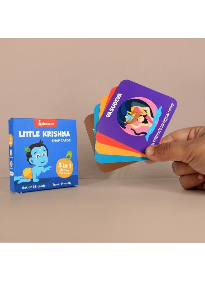 shumee Krishna Themed Matching Snap Card Game for Toddlers & Kids (4+ Years)- 35 Cards Fun Educational Game for Families