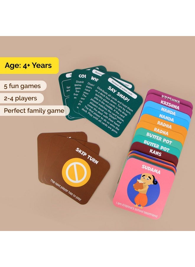 shumee Krishna Themed Matching Snap Card Game for Toddlers & Kids (4+ Years)- 35 Cards Fun Educational Game for Families
