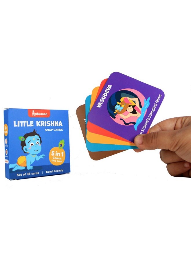 shumee Krishna Themed Matching Snap Card Game for Toddlers & Kids (4+ Years)- 35 Cards Fun Educational Game for Families