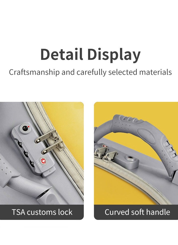 Skycare Ride-able 2 in 1 Luggage Case,Expandable Luggage with Spinner Wheels,Large Suitcases with Child Seat Design,20 inch Hardside Carry on Luggage for Travel