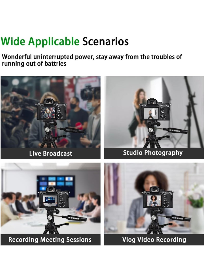 AC-PW20 AC Power Adapter NP-FW50 Dummy Battery Kit for Sony Alpha Cameras ZV-E10, A7, A7R, A7S, A6500, A6400, A6300, A6000, A5100, RX10 II, III, IV, NEX-3, NEX-5, NEX-7 – Continuous Power Supply for Photography & Videography