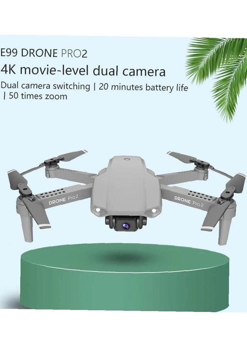 Mini E99 Foldable Drone with 4K Dual HD Camera WiFi FPV Live Video Remote Control Quadcopter Featuring Altitude Hold One-Key Return and Headless Mode Compact and Easy-to-Fly Drone for Beginners and Adults Ideal for Aerial Photography in Black