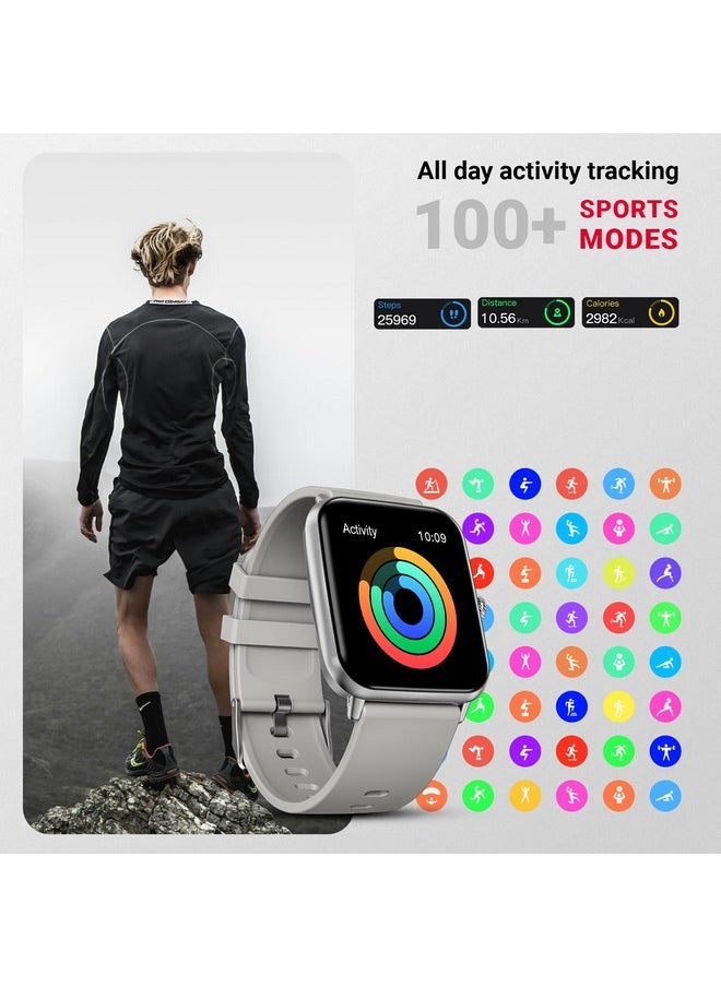 Fire-Boltt Ninja Call Pro Plus 46.48mm (1.83 inch) Smart Watch with Bluetooth Calling, AI Voice Assistance, 120 Sports Modes IP67 Rating, 240 * 280 Pixel High Resolution (Grey)
