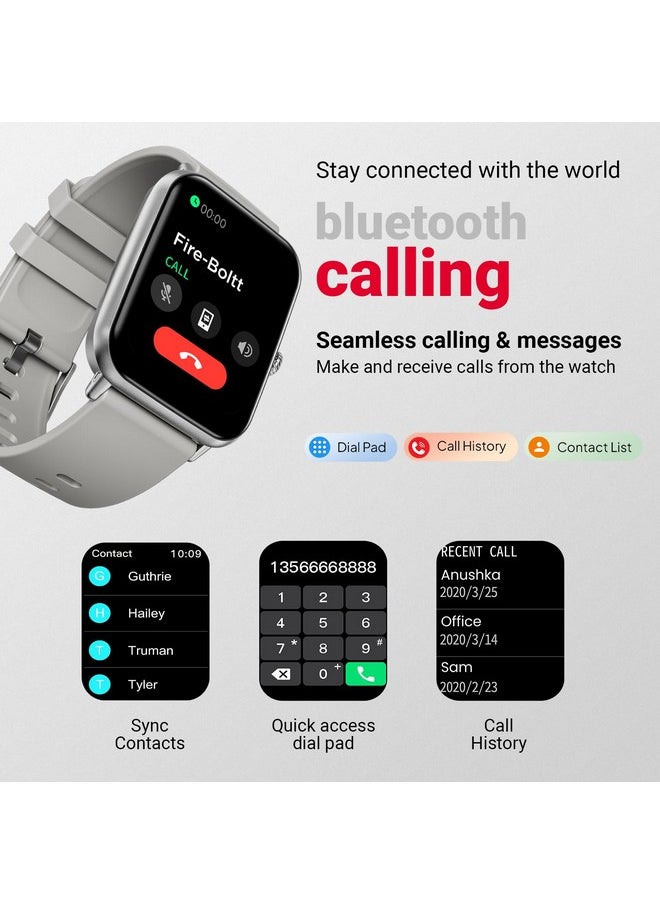 Fire-Boltt Ninja Call Pro Plus 46.48mm (1.83 inch) Smart Watch with Bluetooth Calling, AI Voice Assistance, 120 Sports Modes IP67 Rating, 240 * 280 Pixel High Resolution (Grey)