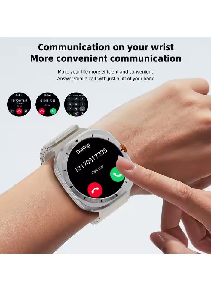 WS-X1 Ultra Smartwatch for Men and Women in Sleek Black with Three Stylish Strap Options and Included Charging Cable