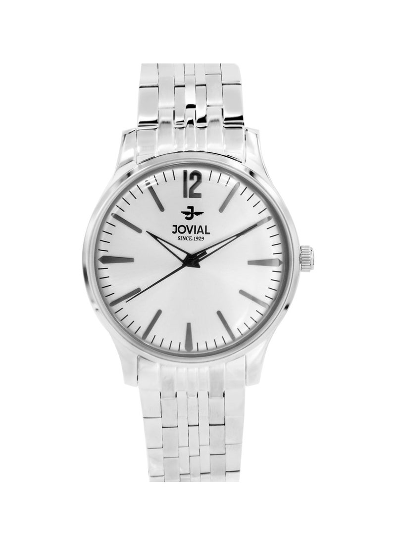 JOVIAL 5075LSMQ01E Women's metal band  Watch, 30mm, White Dial