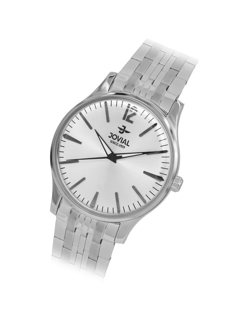 JOVIAL 5075LSMQ01E Women's metal band  Watch, 30mm, White Dial