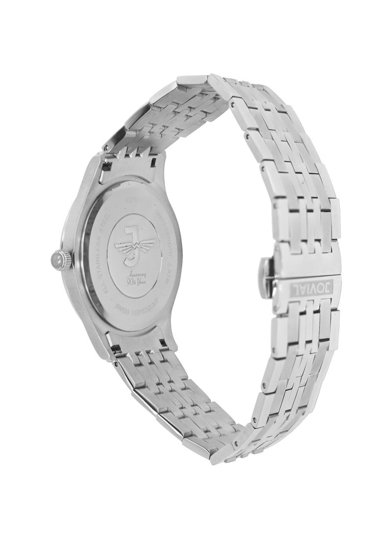 JOVIAL 5075LSMQ01E Women's metal band  Watch, 30mm, White Dial