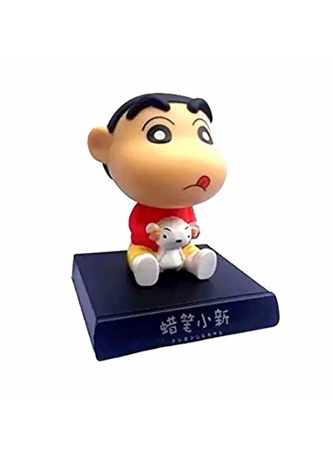 Trunkin Shinchan Shiro Model B Bobblehead for Desk | Action Figure Bobble Head Super Toy