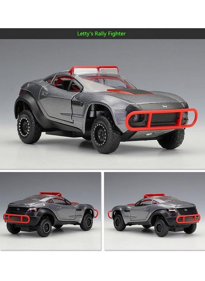 PLUSPOINT Die cast Letty's Rally Fighter Fast and Furious 8 Car Scale Model Push n go Vehicles Alloy Simulation Supercar with Door Open Also for Car Dashboard,Toy car for Kids,Adult