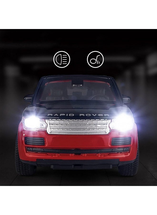 Ixora Alloy Metal Pull Back Diecast Car Scale Model Metal Pullback Toy Car with Openable Doors & Light, Music for Gift,Party Decorations Toy (1/32 Range Rover Sport - White)