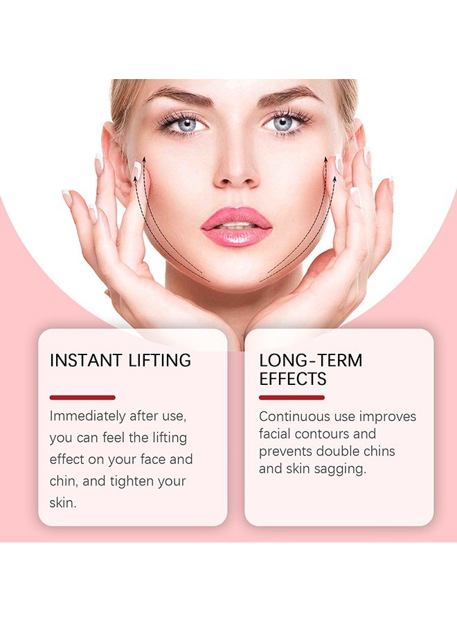 5 Pcs V Lifting Face Tape - Face Mask for Women - Lifting Collagen Face Mask Beauty - V Line Face Lifting Chin Mask - Face Lift Tape for Skin Firming & Tightening & Moisturizing - Red