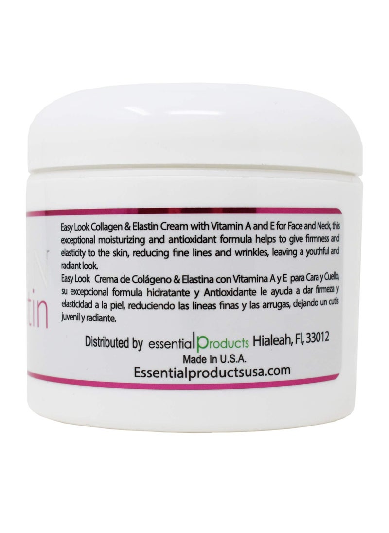 Collagen Elastin Cream Vitamins A & E Anti aging and Firming Cream 4oz