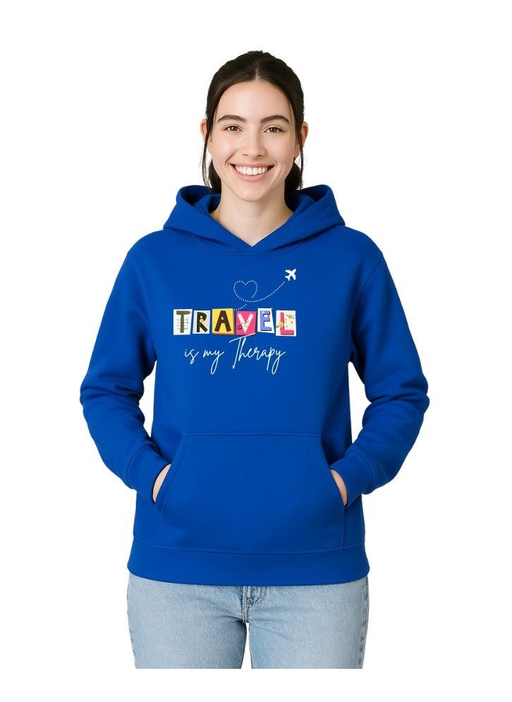 Traveller Hoodie For Women-Soft Cotton Pullover With Traveller Design-Long Sleeve With Drawstring And Pockets-Perfect For Travel,Hiking,Outdoor