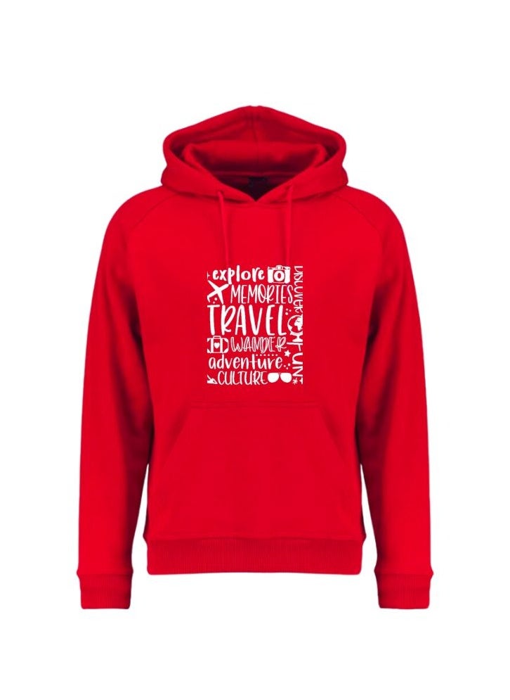 Traveller Hoodie For Women-Soft Cotton Pullover With Traveller Design-Long Sleeve With Drawstring And Pockets-Perfect For Travel,Hiking,Outdoor