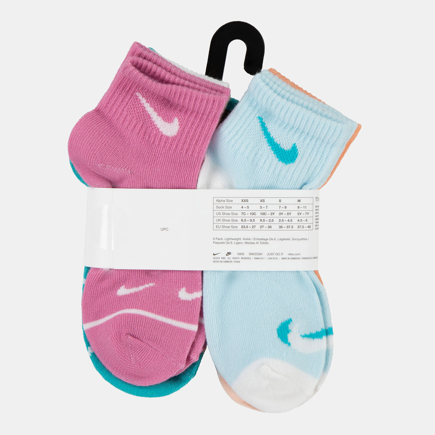 Kids' Logo Ankle Socks (6 Pairs)