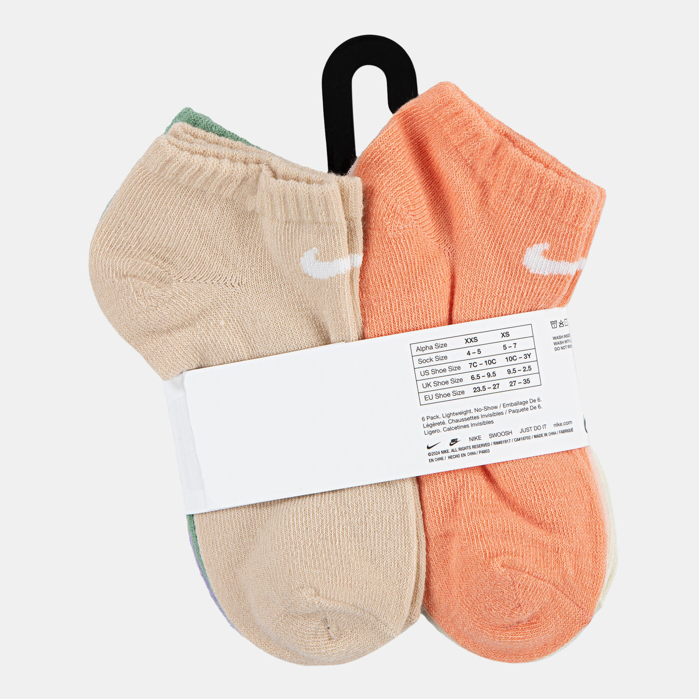 Kids' Swoosh No-Show Socks (6 Pack)