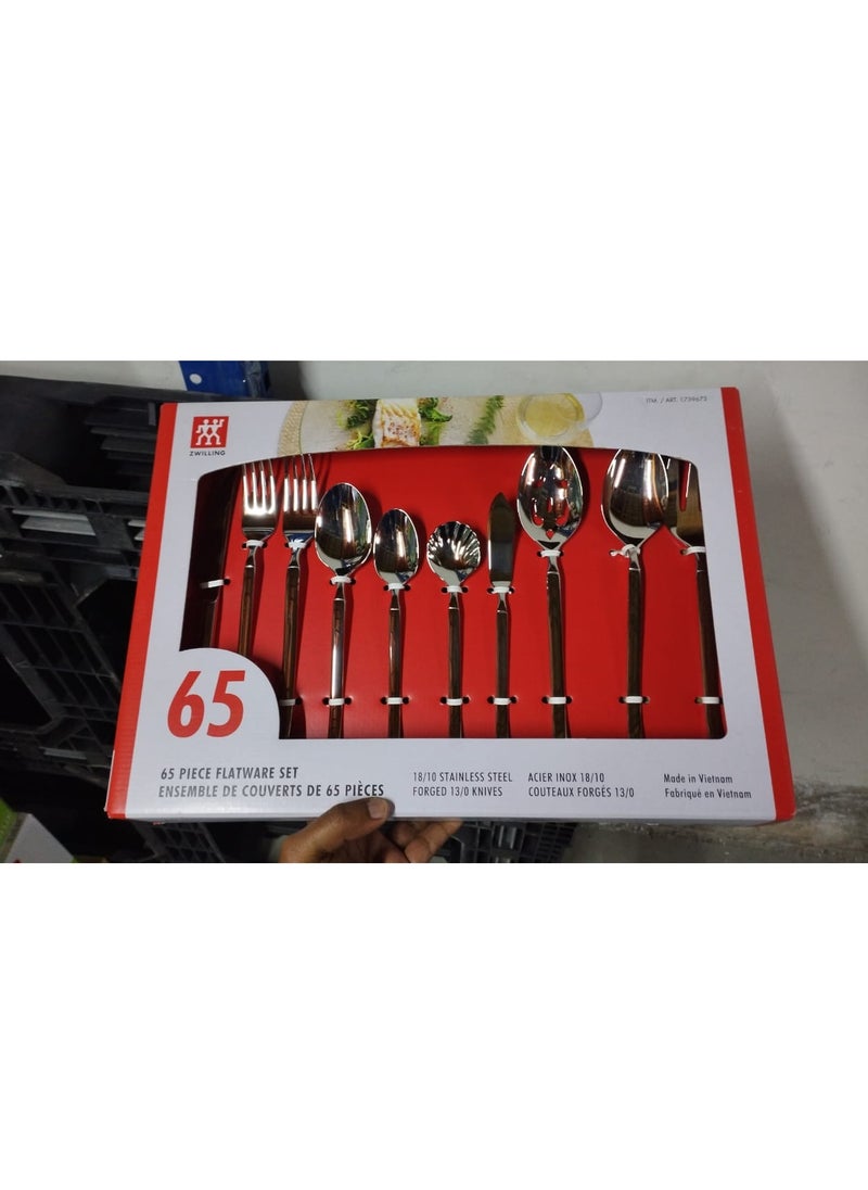 Zwilling Opus Stainless Steel 65 Piece Flatware Set