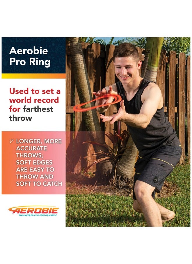 Aerobie Pro Ring Outdoor Flying Disc, 14 inches, Orange