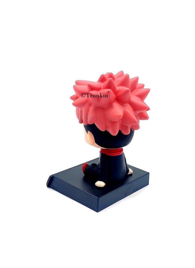 Trunkin Itadori Yuji Jujutsu Kaisen Bobblehead Rubber Action Figure Bobble Head Anime Weeb,Multicolor,10 X 10 cm