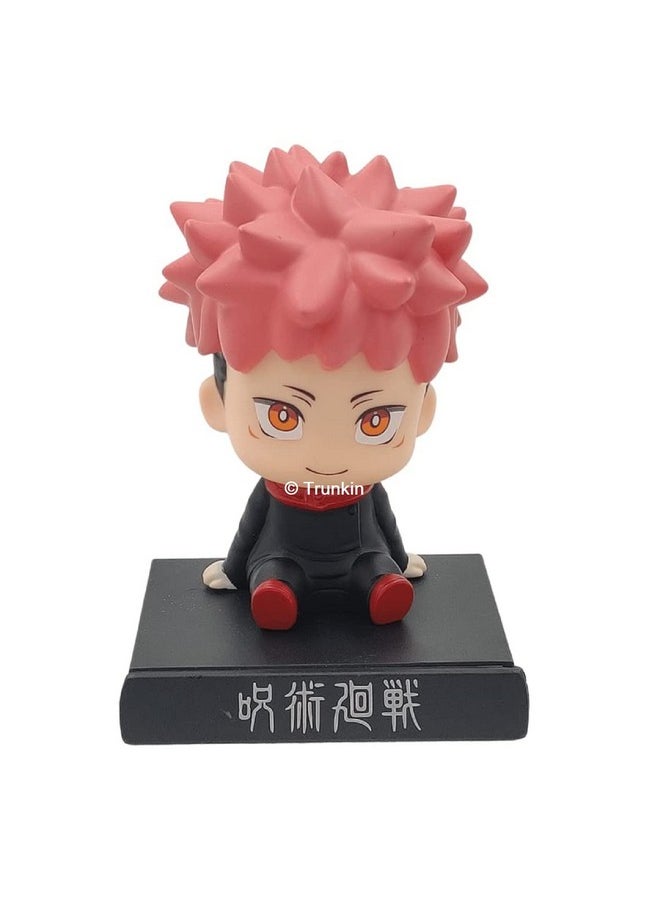 Trunkin Itadori Yuji Jujutsu Kaisen Bobblehead Rubber Action Figure Bobble Head Anime Weeb,Multicolor,10 X 10 cm
