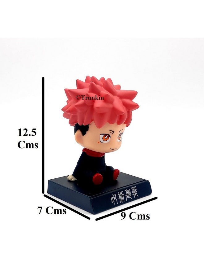 Trunkin Itadori Yuji Jujutsu Kaisen Bobblehead Rubber Action Figure Bobble Head Anime Weeb,Multicolor,10 X 10 cm