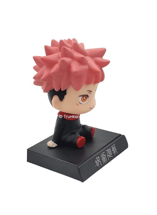 Trunkin Itadori Yuji Jujutsu Kaisen Bobblehead Rubber Action Figure Bobble Head Anime Weeb,Multicolor,10 X 10 cm