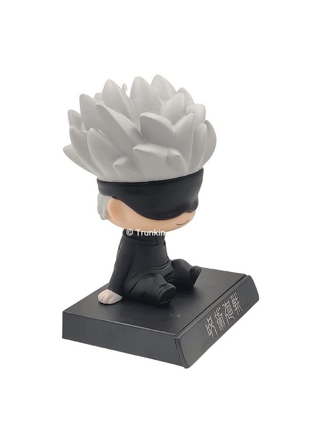Trunkin Jujutsu Kaisen Gojo Satoru Bobblehead | PVC Anime Figurine | Model Anime Toys Bobble Head (Multicolor) - 14 Cms