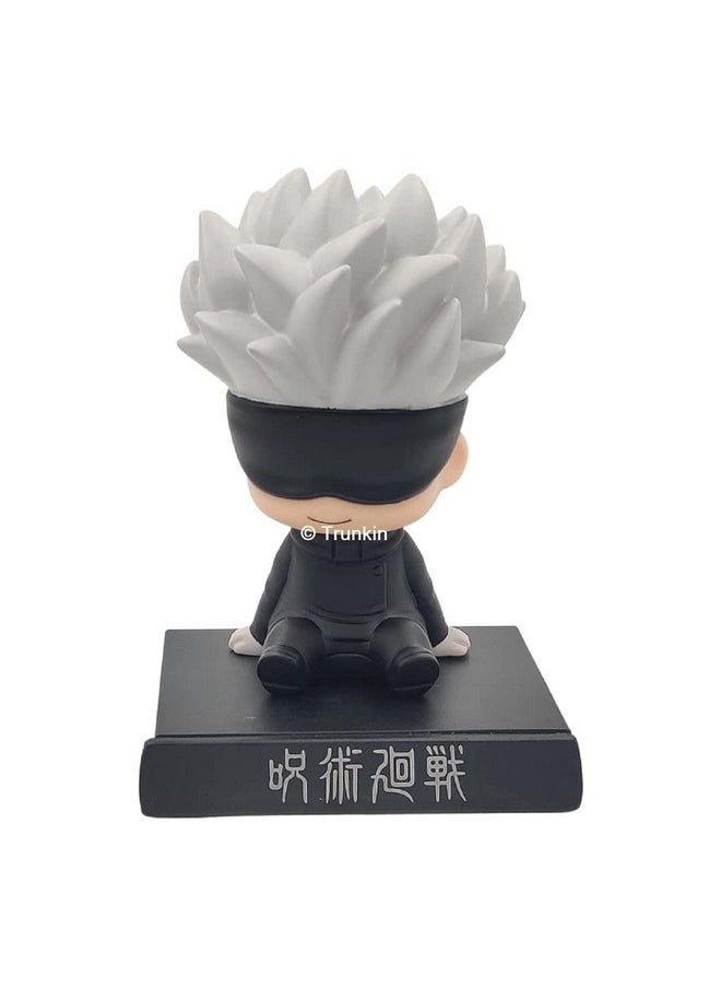 Trunkin Jujutsu Kaisen Gojo Satoru Bobblehead | PVC Anime Figurine | Model Anime Toys Bobble Head (Multicolor) - 14 Cms