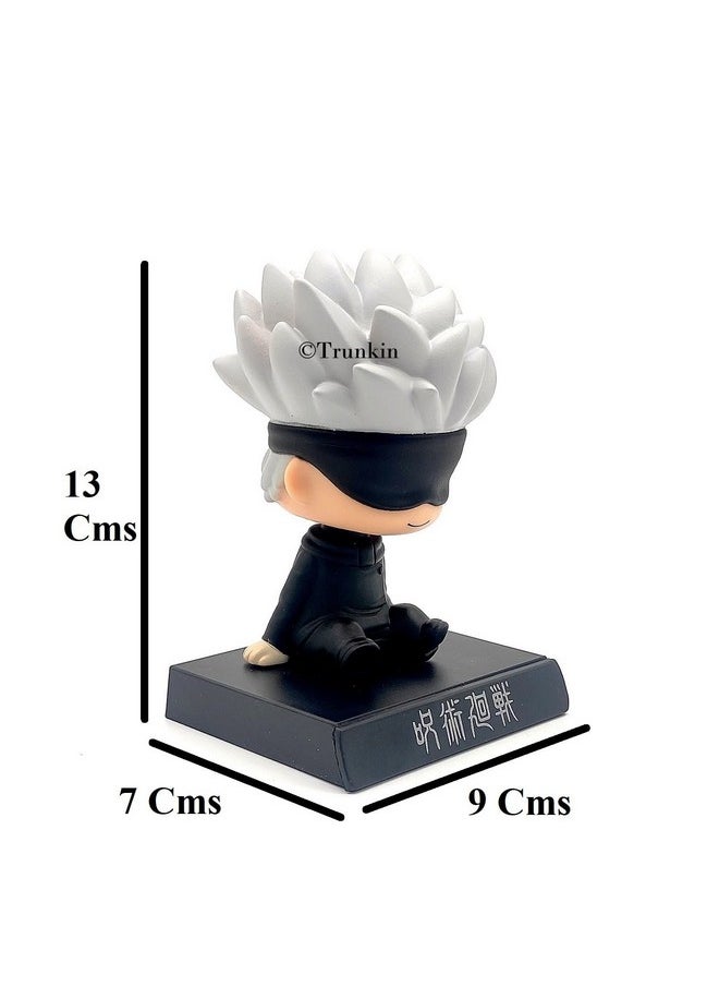Trunkin Jujutsu Kaisen Gojo Satoru Bobblehead | PVC Anime Figurine | Model Anime Toys Bobble Head (Multicolor) - 14 Cms