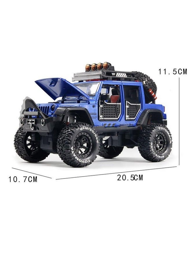 Ixora Jeep Wrangler Rubicon Alloy Pickup 1:24 Scale Model Car Exclusive Alloy Metal Car Die-cast Car Scale Model Pullback Toy(Multi Collor)