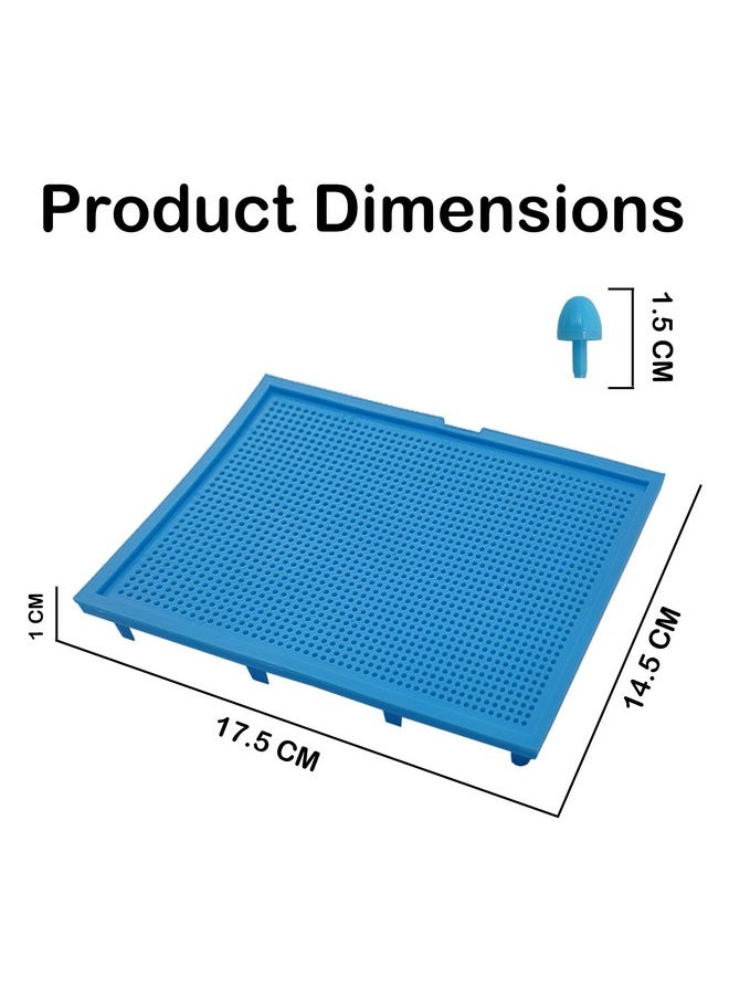 VGRASSP 200+ Pcs Early Educational Small Mushroom Nail Pin Board Toy for Kids - Color Recognition & Learning Pegboard for Boy and Girls - Birthday Return Gift - Color As Per Stock