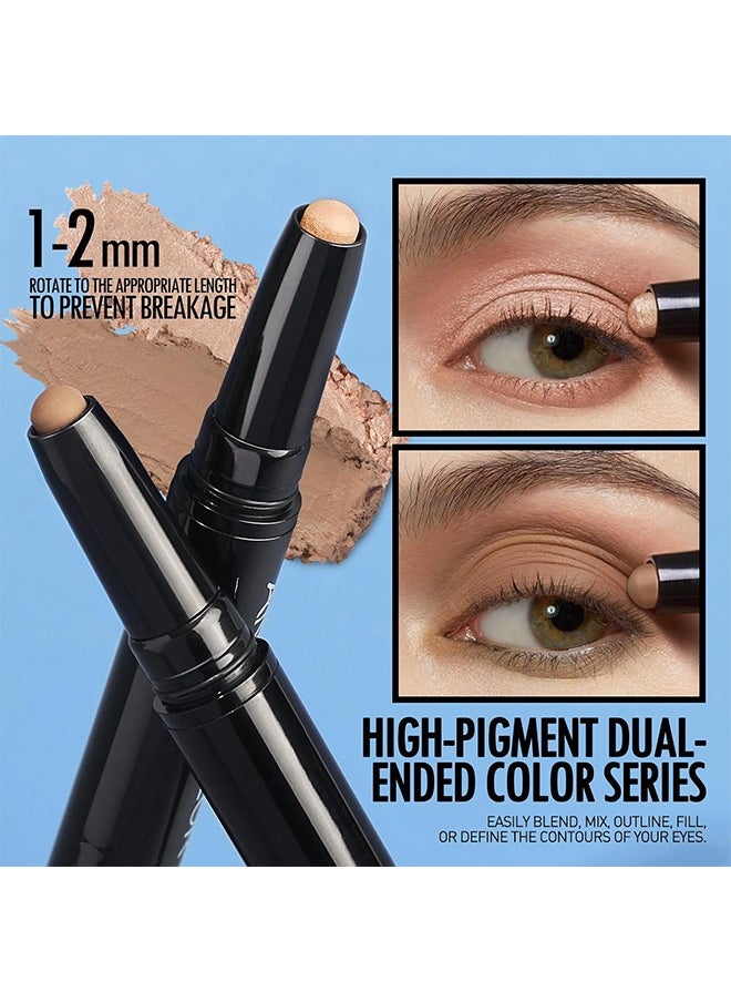 Double-ended Eye Shadow Stick, Long Lasting Waterproof Eye Shadow, Multi-Purpose Highlighter Eye Brightener Stick