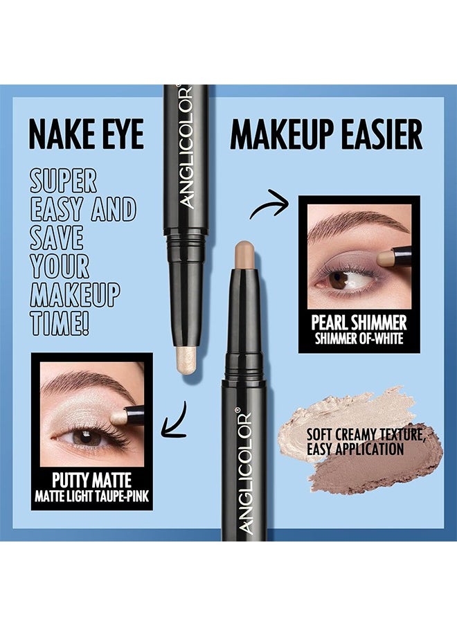 Double-ended Eye Shadow Stick, Long Lasting Waterproof Eye Shadow, Multi-Purpose Highlighter Eye Brightener Stick