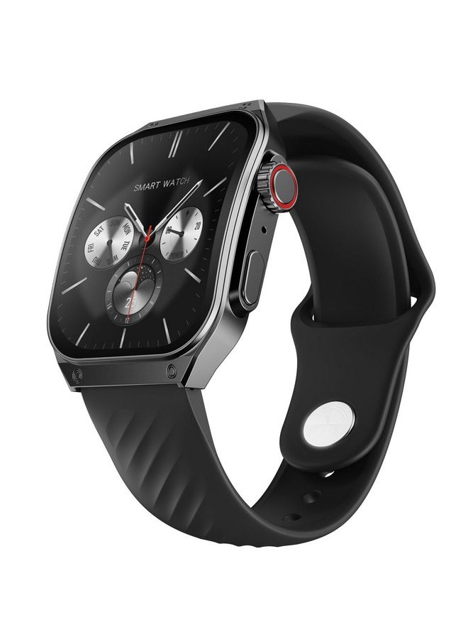 Fire-Boltt ARC 49.8mm (1.96 inch) AMOLED Always On Curved Display Smart Watch, Bluetooth Calling, Wireless Charging, 100+ Sports Modes, Water-Resistant 100+ Cloud Watch Faces (Gun Metal Grey)