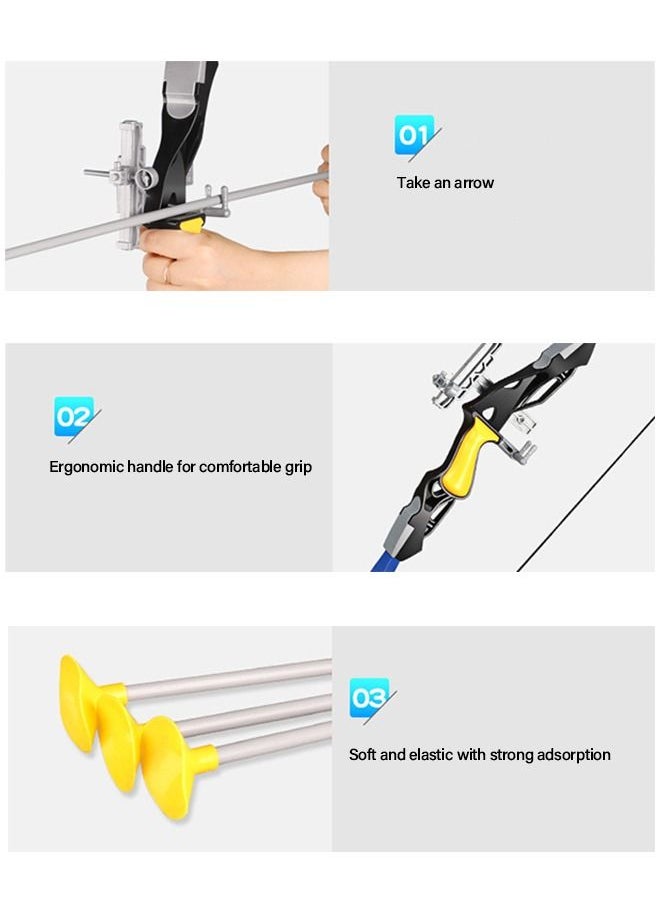 Sport Series Archery Shooting Set,  Basic Archery Set Outdoor Hunting Game, Bow and Arrow Toy for Kids, Include Target、Shoulder-strapped Quiver and 8 Suction Cup Arrows